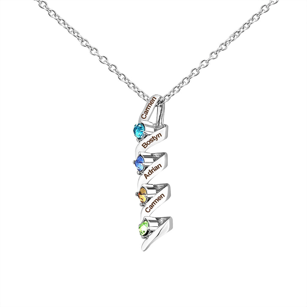 Customizable Birthstone Pendant Necklace For Women Choker Mom Birthday Jewelry - MERGE.DAY.1.FREESTYLE