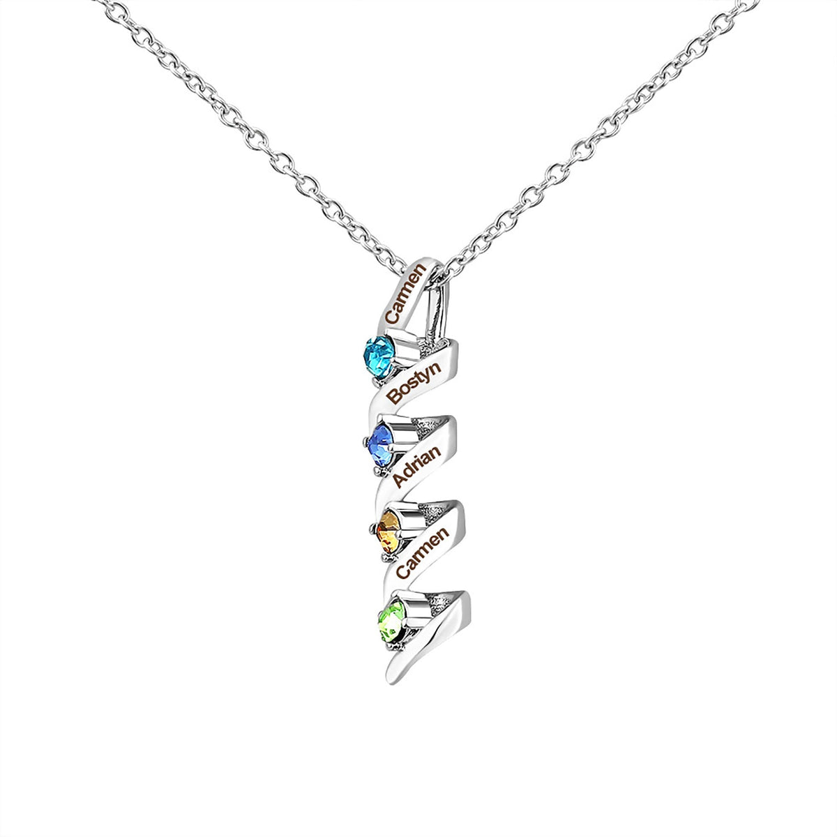 Customizable Birthstone Pendant Necklace For Women Choker Mom Birthday Jewelry - MERGE.DAY.1.FREESTYLE