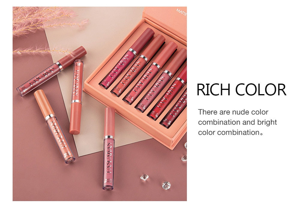 Liquid Lipstick Set Ultra Matte Velvet Waterproof Long Lasting Lip Glosses Nude Makeup Cosmetic Kit - MERGE.DAY.1.FREESTYLE
