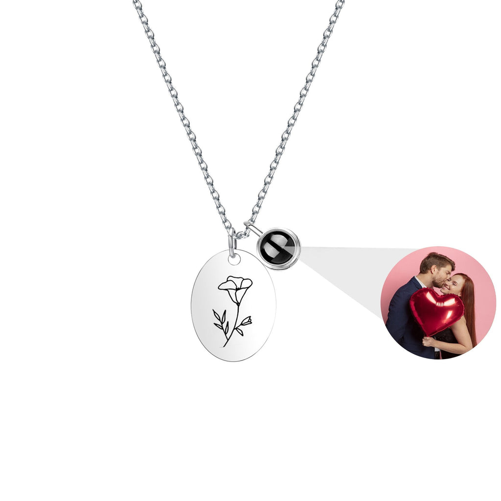 Customized projection necklace for birthday flowers and photos - MERGE.DAY.1.FREESTYLE