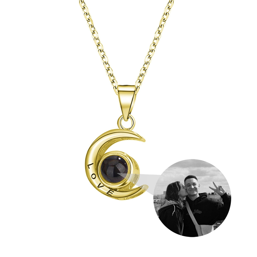 Custom Projection Photo Necklace Star Moon Necklace - MERGE.DAY.1.FREESTYLE