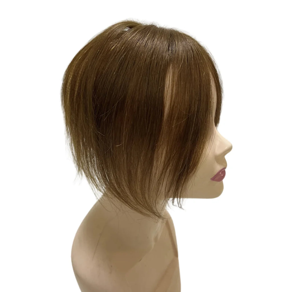 25cm Clip In Natural Human Hair Topper For Women Bangs Fringe Hair Pieces Middle Part Brazilian Hairpiece Add Hair Volume - MERGE.DAY.1.FREESTYLE