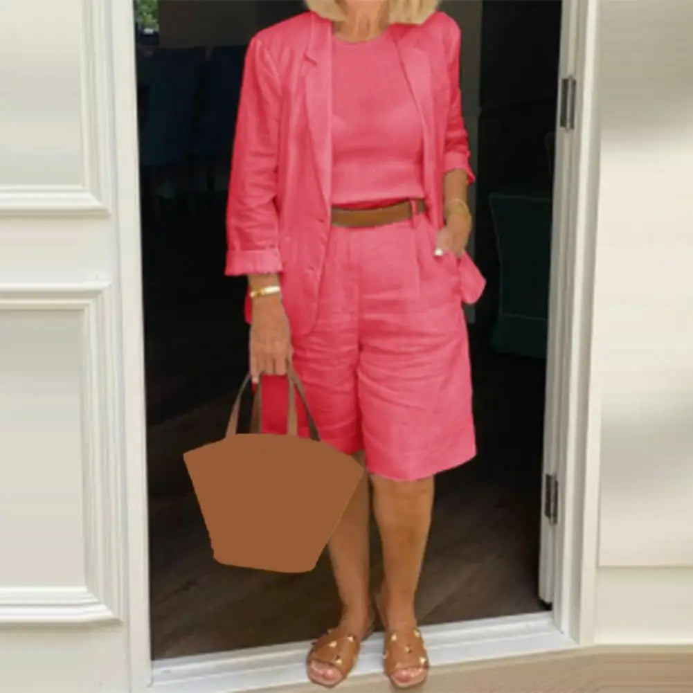 Summer Fashion Solid Color Two Piece Set - MERGE.DAY.1.FREESTYLE