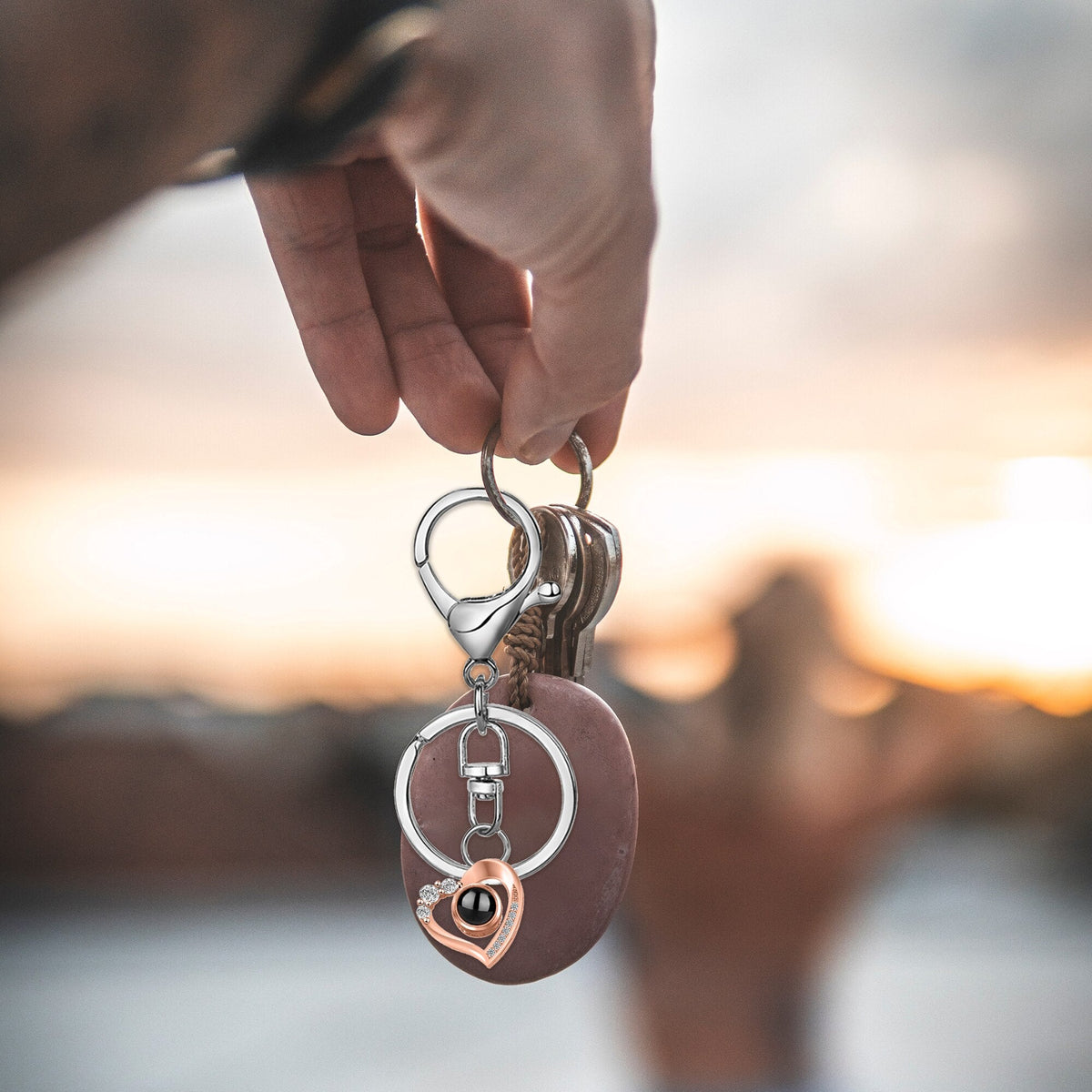 Custom Photo Projection Keychain Simple Style love Projection Keychain - MERGE.DAY.1.FREESTYLE