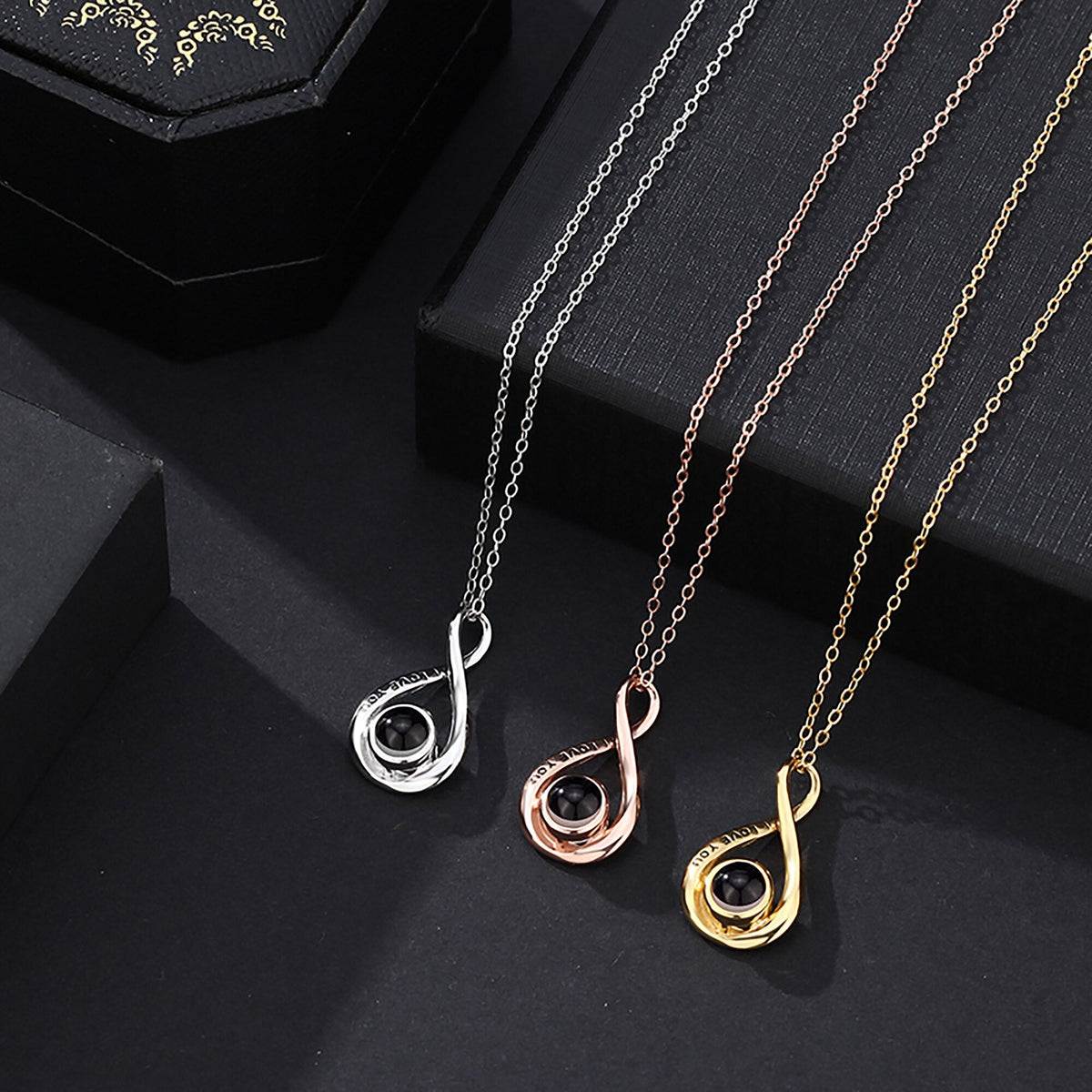 Customized 8-character Projection Necklace , Creative Photo Projection pendant - MERGE.DAY.1.FREESTYLE