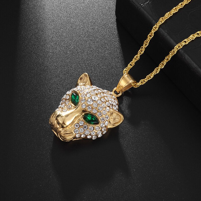 Hip Hop Fierce Shark Inlaid Zircon Pendant Charm Trend Necklace - MERGE.DAY.1.FREESTYLE
