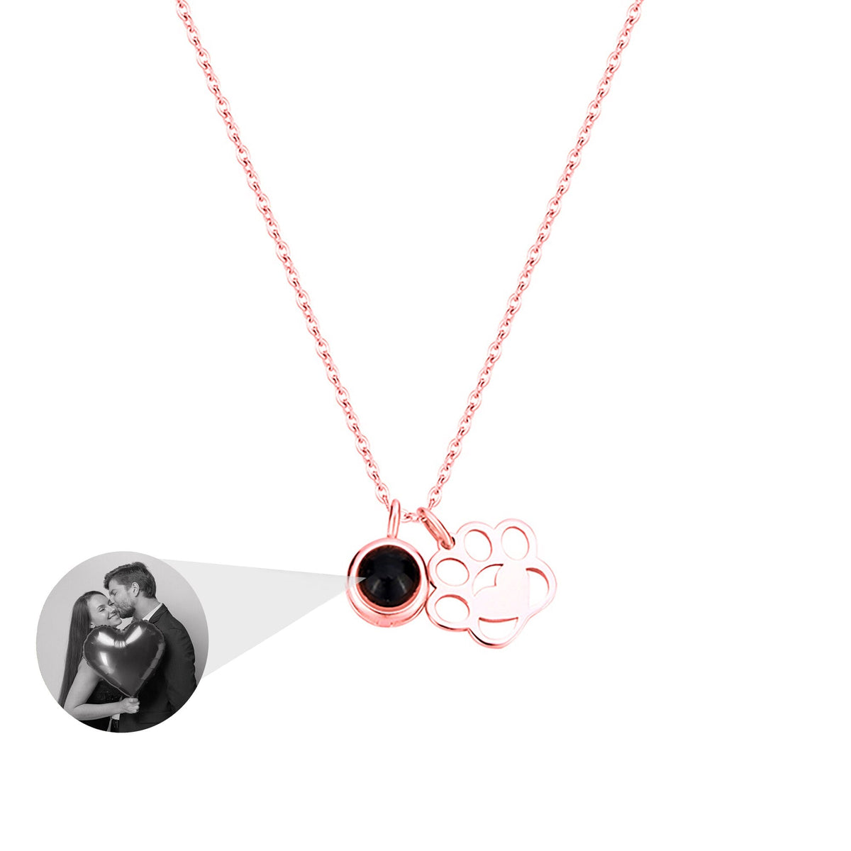 Customized Photo Dog Paws Projection Necklace Pendant Jewelry For Lover Girlfriend - MERGE.DAY.1.FREESTYLE