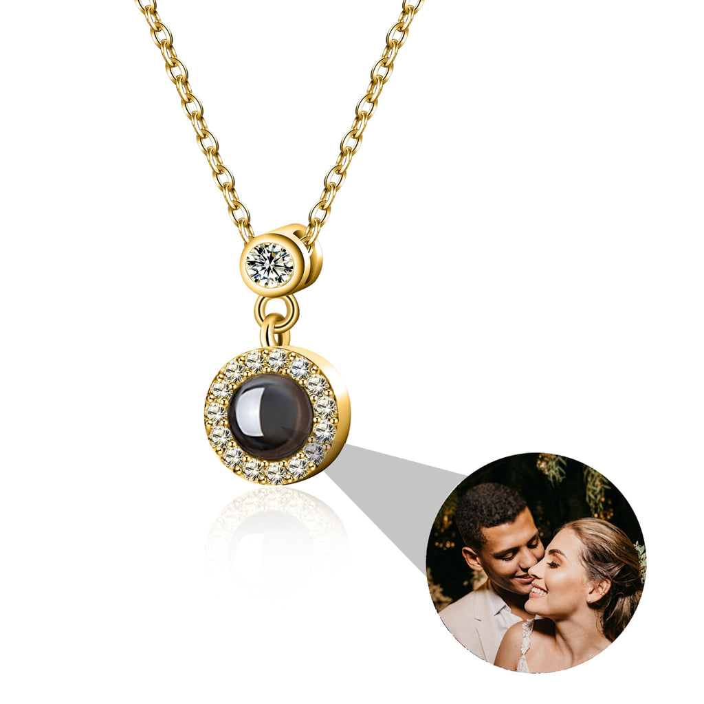 Customizable Photo Projection Necklace Couple Girlfriend Couple Jewelry - MERGE.DAY.1.FREESTYLE