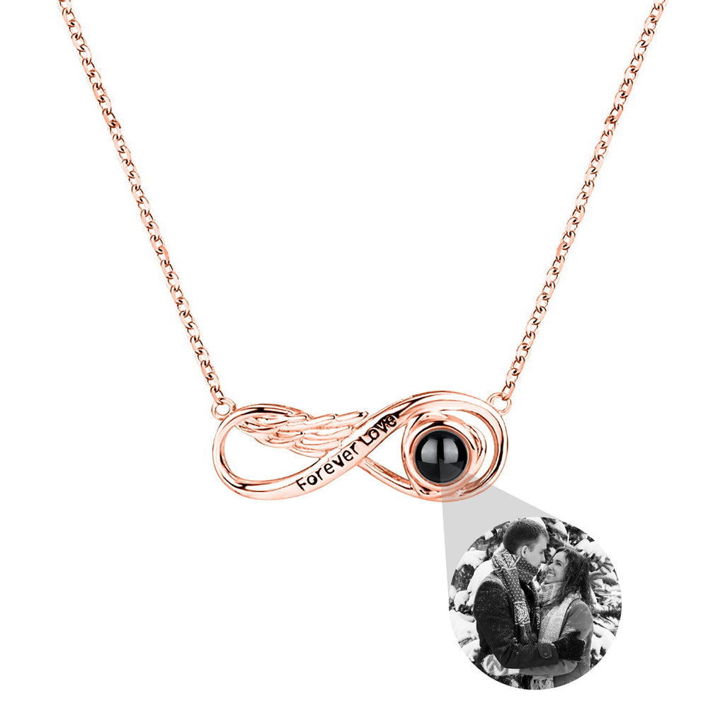 Angel wings with customizable photos Projection Necklace Pendant Jewelry - MERGE.DAY.1.FREESTYLE