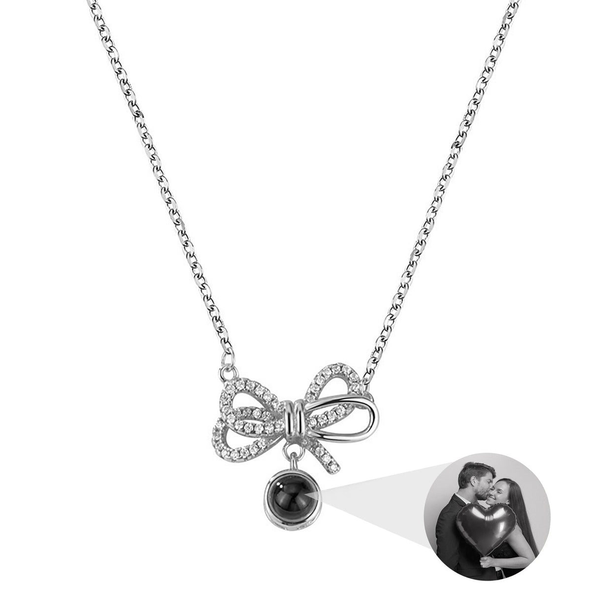 Customized Photo Bow Projection Memory Necklace - MERGE.DAY.1.FREESTYLE