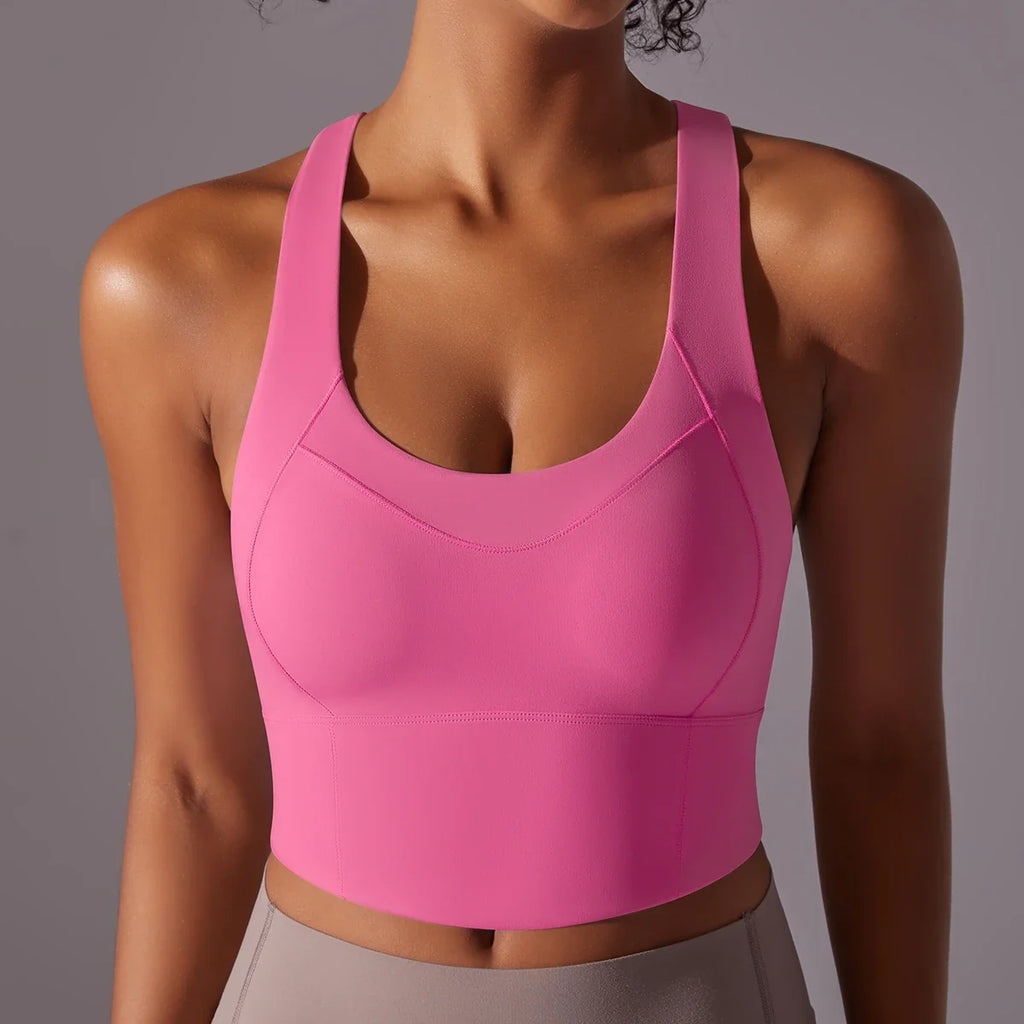 Nylon Sexy Women's Sports Bra Top Women Tight Elastic Gym Sport Yoga Bras - MERGE.DAY.1.FREESTYLE