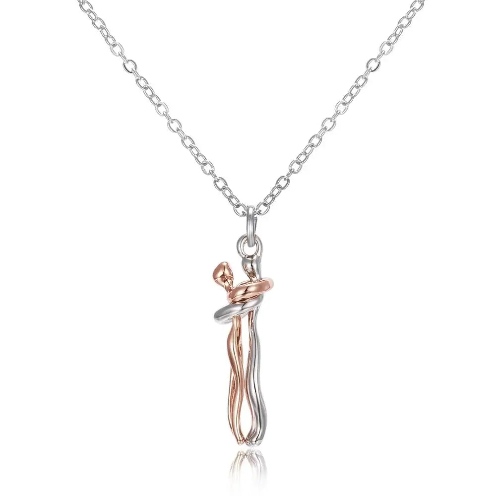 Hug Necklace Enbrace Couple Pendant - MERGE.DAY.1.FREESTYLE