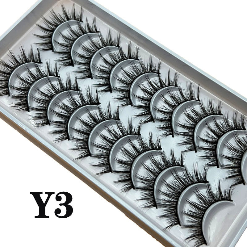 Strip Lashes 10-pairs Fluffy Mink Lashes 3D False Volume Eyelashes - MERGE.DAY.1.FREESTYLE