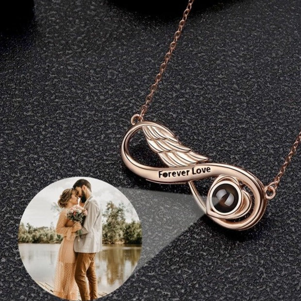 Personalized Projection Photo Necklace Necklace Infinity Pendant Birthday Jewelry Gift - MERGE.DAY.1.FREESTYLE