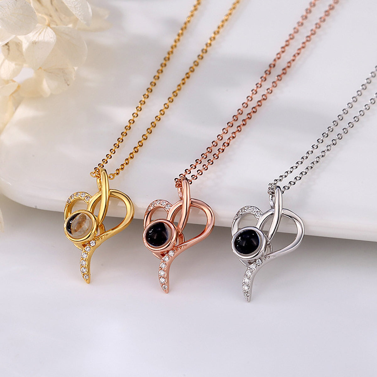 customizable Love photos Projection Necklace Pendant - MERGE.DAY.1.FREESTYLE