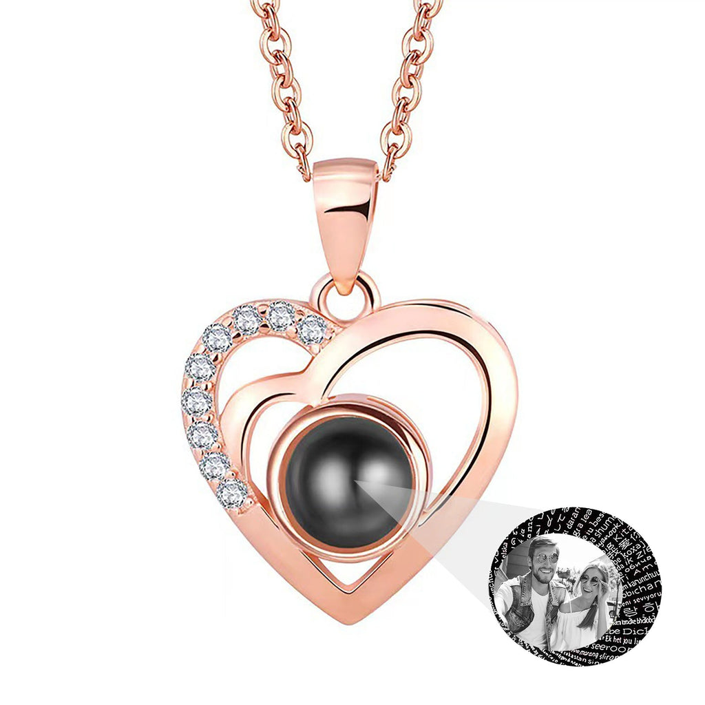Customizable photo Projection Necklace Pendant Jewelry For Lover Girlfriend - MERGE.DAY.1.FREESTYLE