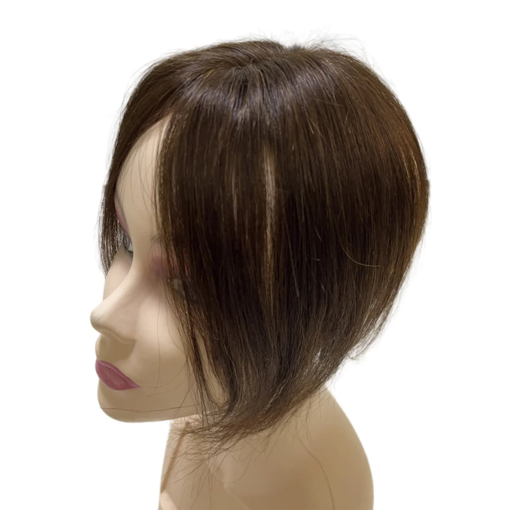 25cm Clip In Natural Human Hair Topper For Women Bangs Fringe Hair Pieces Middle Part Brazilian Hairpiece Add Hair Volume - MERGE.DAY.1.FREESTYLE