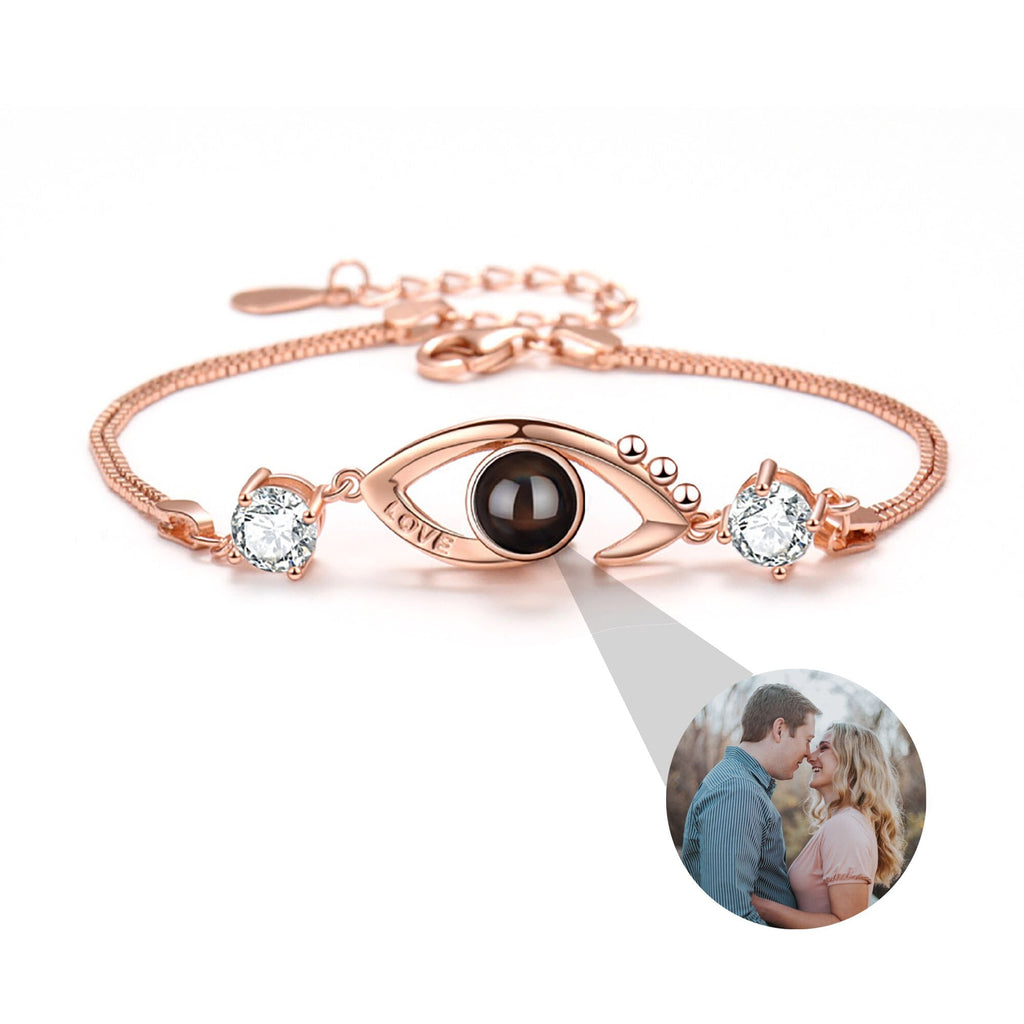 Customizable Photo EyesCircle Projection Bracelets Personalized Couple Memorial Jewelr - MERGE.DAY.1.FREESTYLE