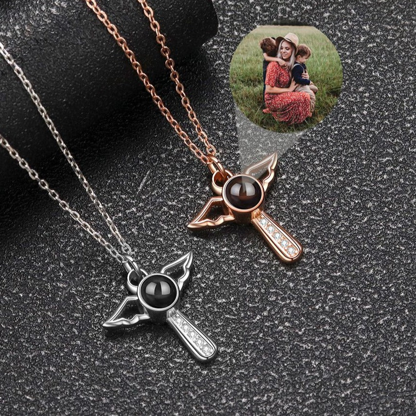 Angels Photo Custom Projection Necklace For Women Personalized Pendant Jewelry - MERGE.DAY.1.FREESTYLE