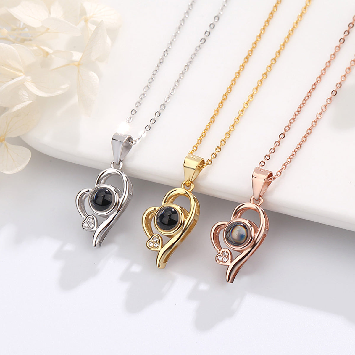 Customized photo projection necklace Couple Romantic Cute Accessories - MERGE.DAY.1.FREESTYLE