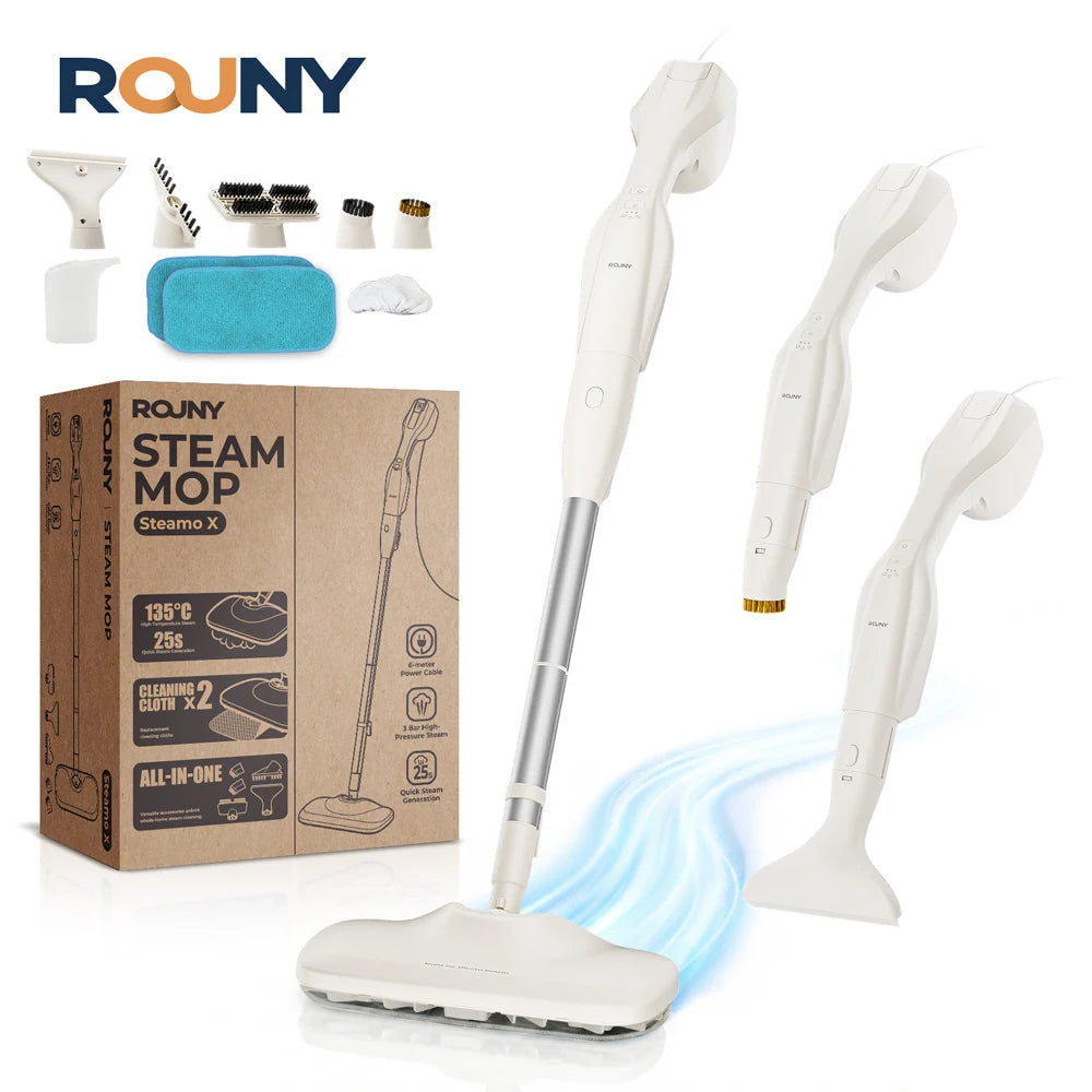 Multi-Purpose Steam Mop Cleaner, High Flow Steamer Cleaning Machine, Portable Handheld Steam Cleaner for Floor Window Tile Grout - MERGE.DAY.1.FREESTYLE