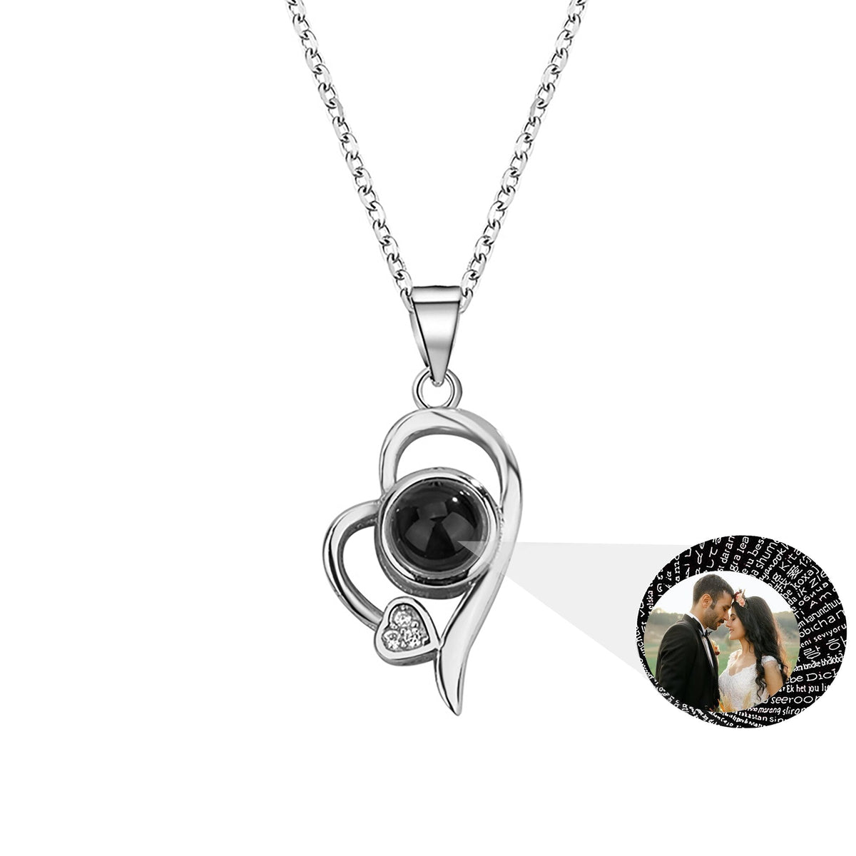 Customized photo projection necklace Couple Romantic Cute Accessories - MERGE.DAY.1.FREESTYLE