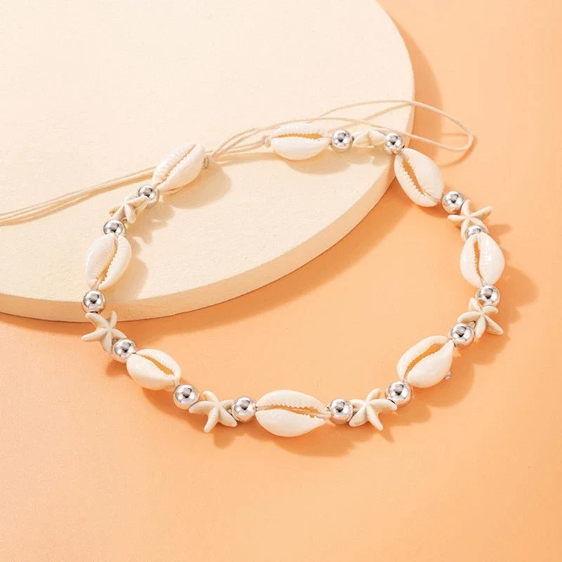 Fashion Rope Chain Natural Shell Choker Necklace - MERGE.DAY.1.FREESTYLE