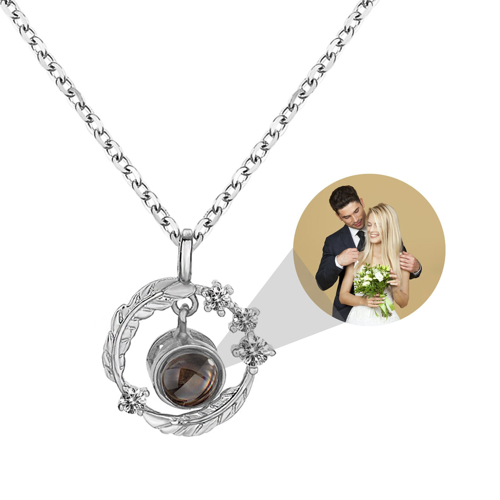 Personalized Photo Feather Projection Necklace New Jewelry - MERGE.DAY.1.FREESTYLE