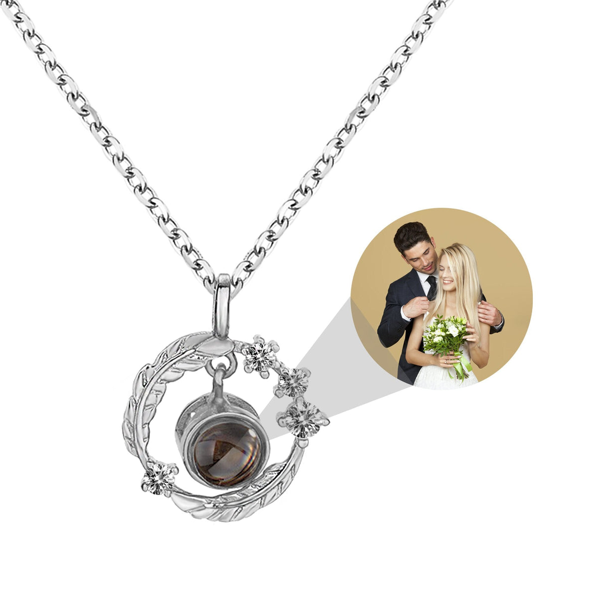 Personalized Photo Feather Projection Necklace New Jewelry - MERGE.DAY.1.FREESTYLE