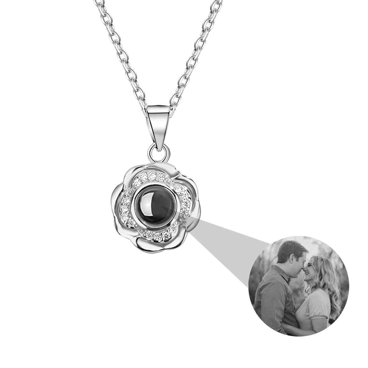 Flowers that can be customized for photos Projection Photo Necklace - MERGE.DAY.1.FREESTYLE