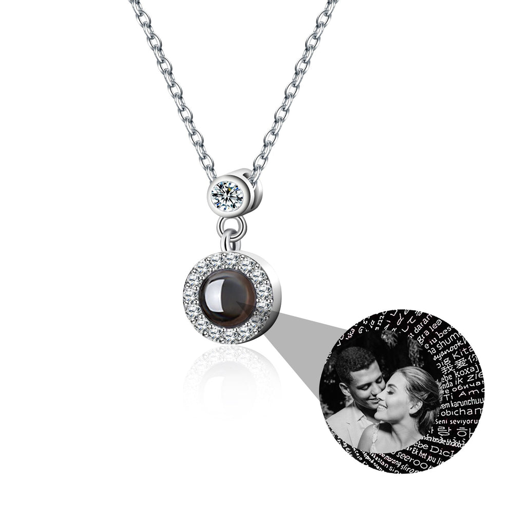 Customizable Photo Projection Necklace Couple Girlfriend Couple Jewelry - MERGE.DAY.1.FREESTYLE