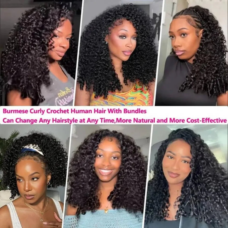 12A Burmese Curly Bundles Human Hair 18 20 22 24 Inch Unprocessed Virgin Hair Deep Wave Bundles With Spiral Curls Ends Water Wave Human Hair Bundles For Black Women Natural Color - MERGE.DAY.1.FREESTYLE