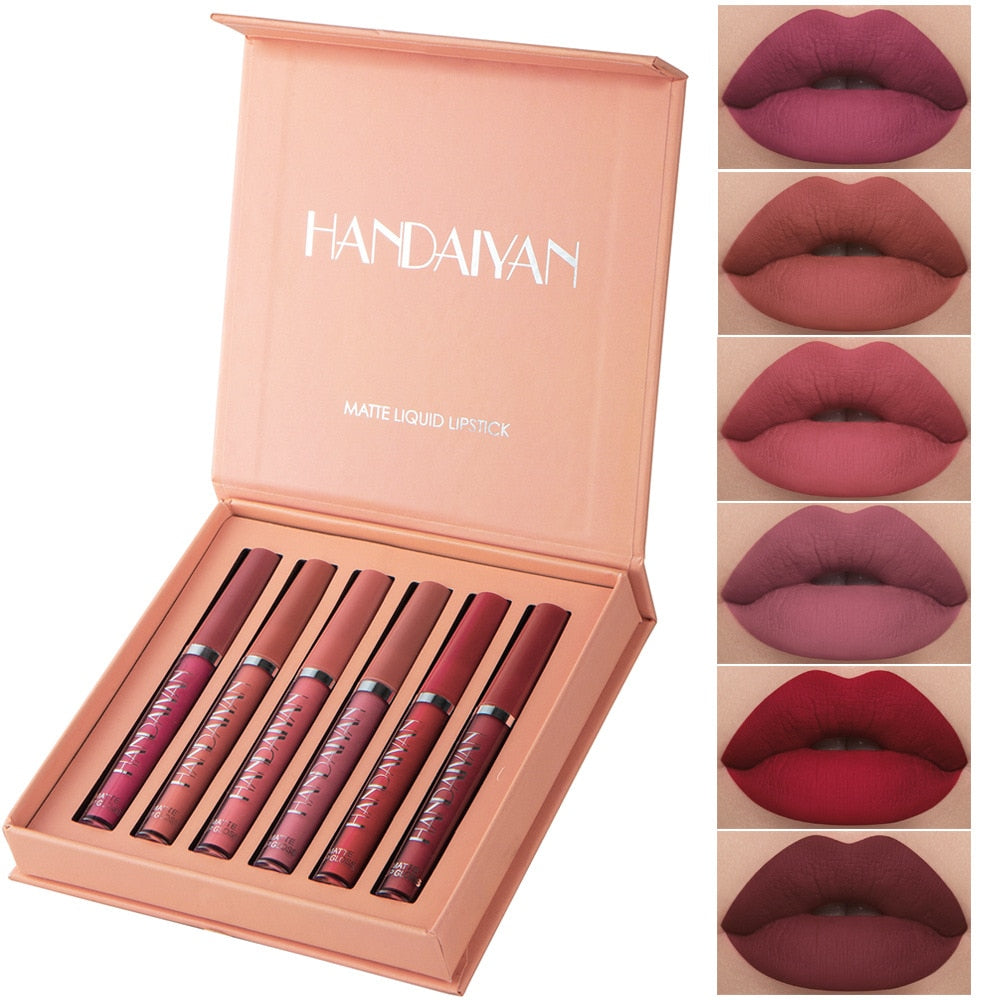 Liquid Lipstick Set Ultra Matte Velvet Waterproof Long Lasting Lip Glosses Nude Makeup Cosmetic Kit - MERGE.DAY.1.FREESTYLE