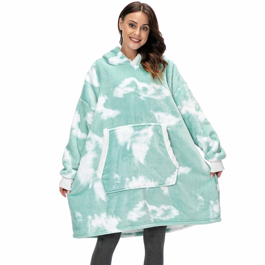 Winter Oversized Hoodies Women Giant Hoody Flannel Fleece Wearable Blanket - MERGE.DAY.1.FREESTYLE