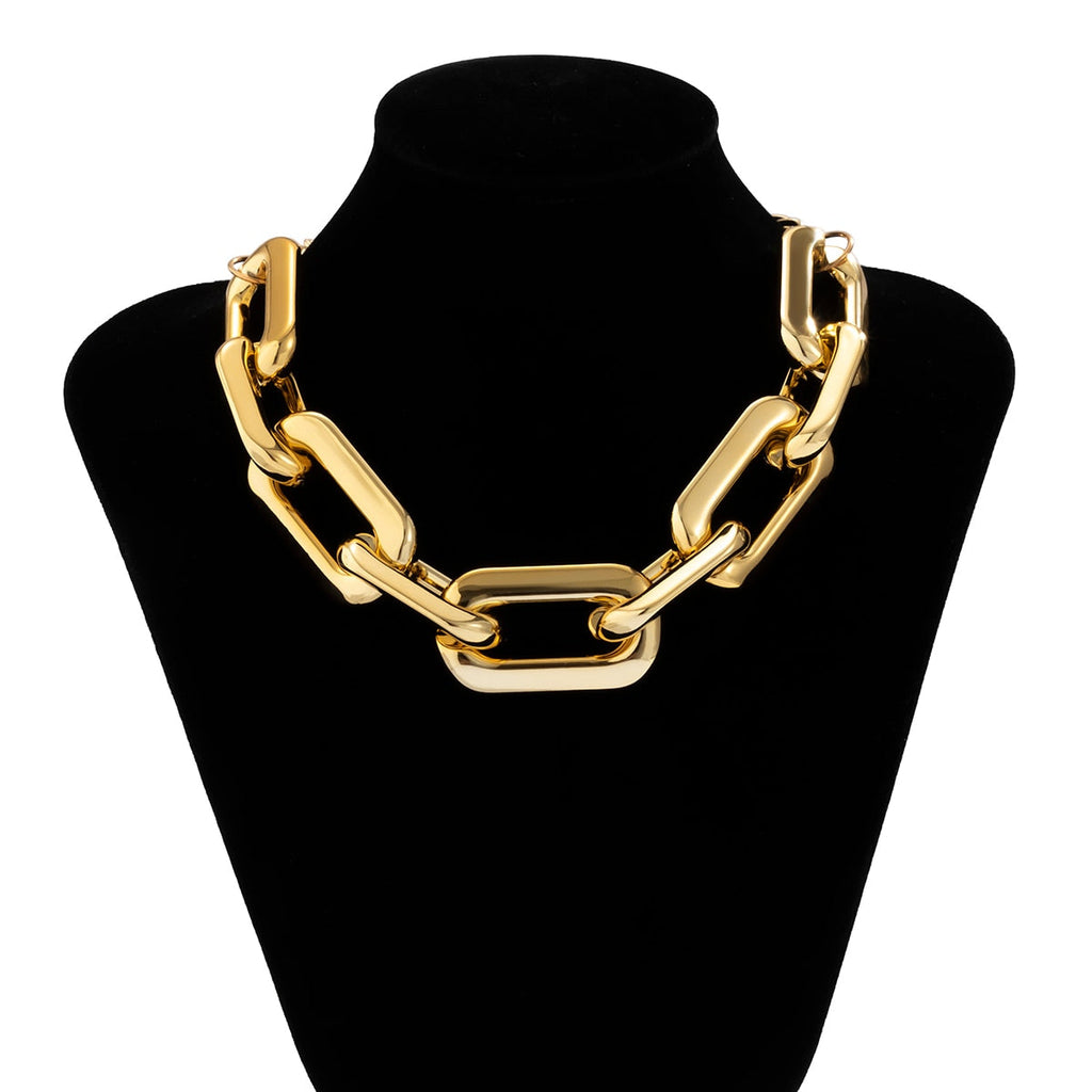 CCB Material Exaggerated Big Choker Necklace Collar for Women Hiphop Chunky Chain Necklace - MERGE.DAY.1.FREESTYLE