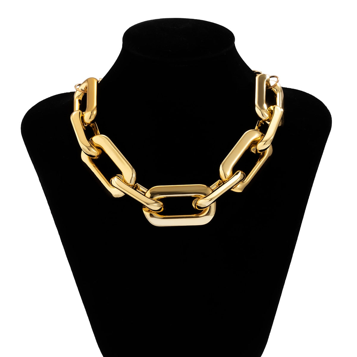 CCB Material Exaggerated Big Choker Necklace Collar for Women Hiphop Chunky Chain Necklace - MERGE.DAY.1.FREESTYLE