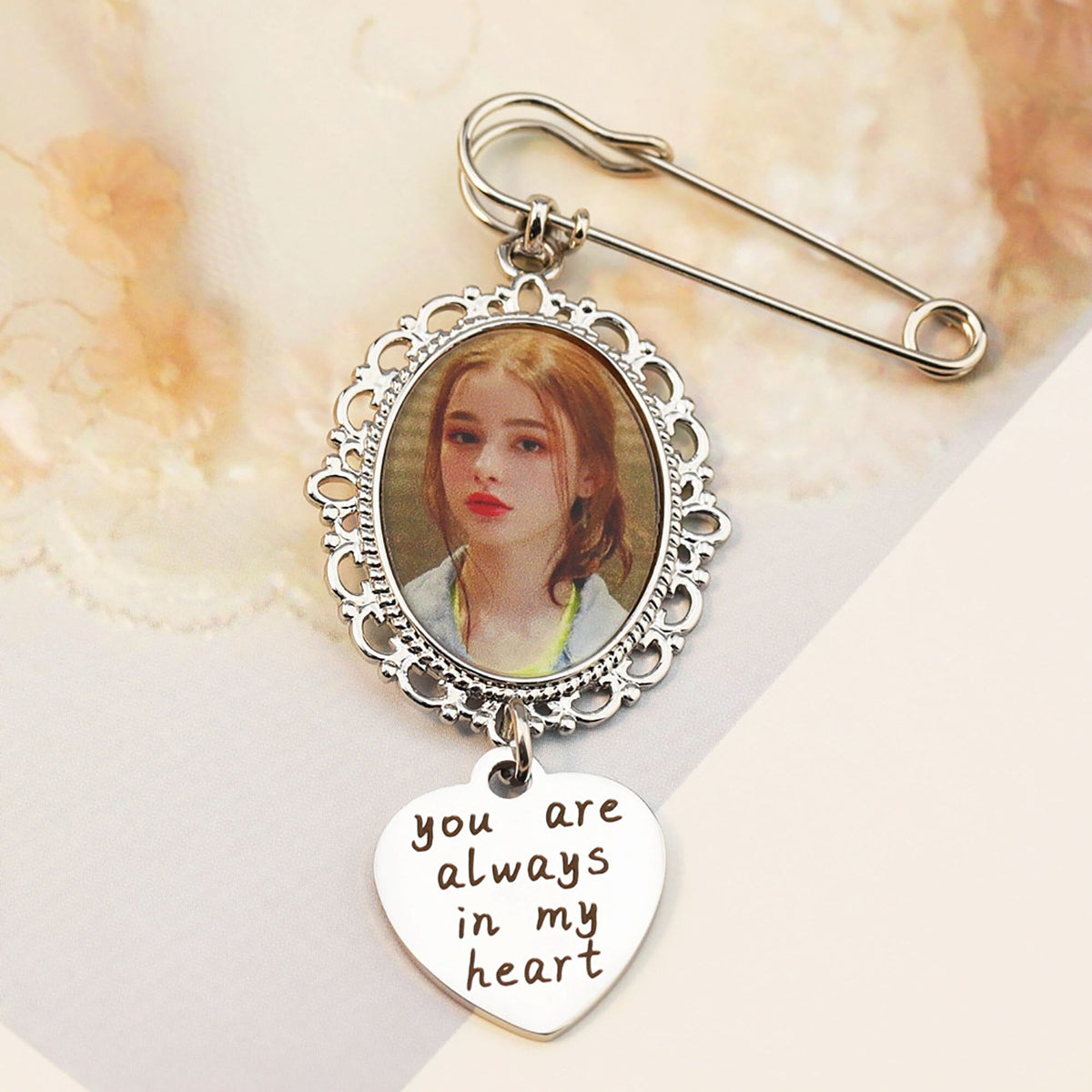 Customizable Photo Brooches Non-Reflective Fixing Clothes Lapel Pins Jewelry - MERGE.DAY.1.FREESTYLE