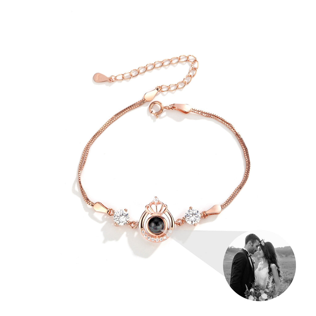 Projection queen crown bracelet for customized photos Couple Bangles For Him - MERGE.DAY.1.FREESTYLE