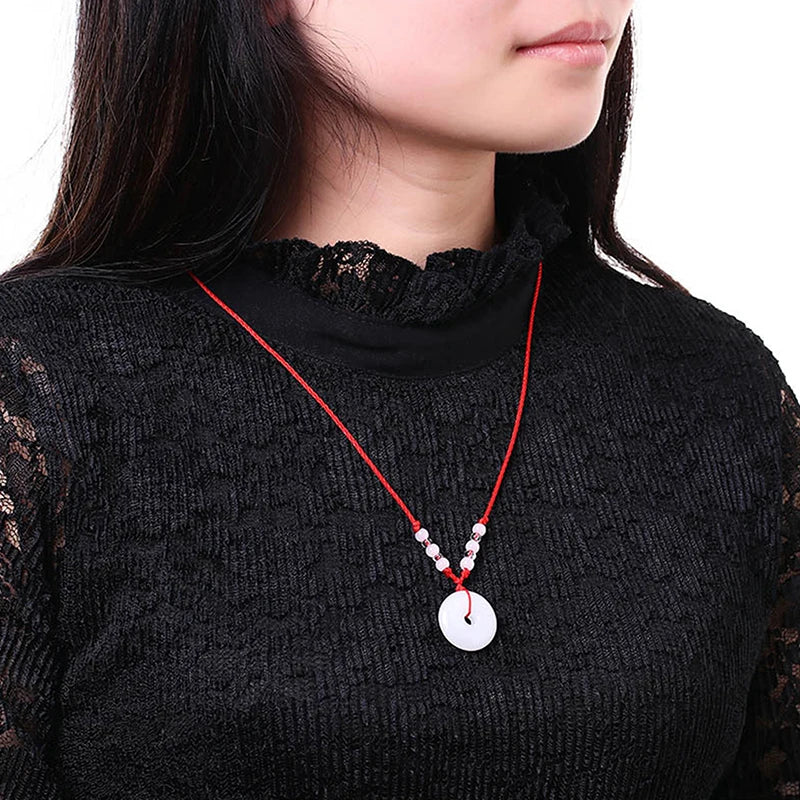 Buddhist Woven Necklace Lotus Guanyin jade Buddha Pendant Long Life Lock Pendant Lucky Necklace - MERGE.DAY.1.FREESTYLE