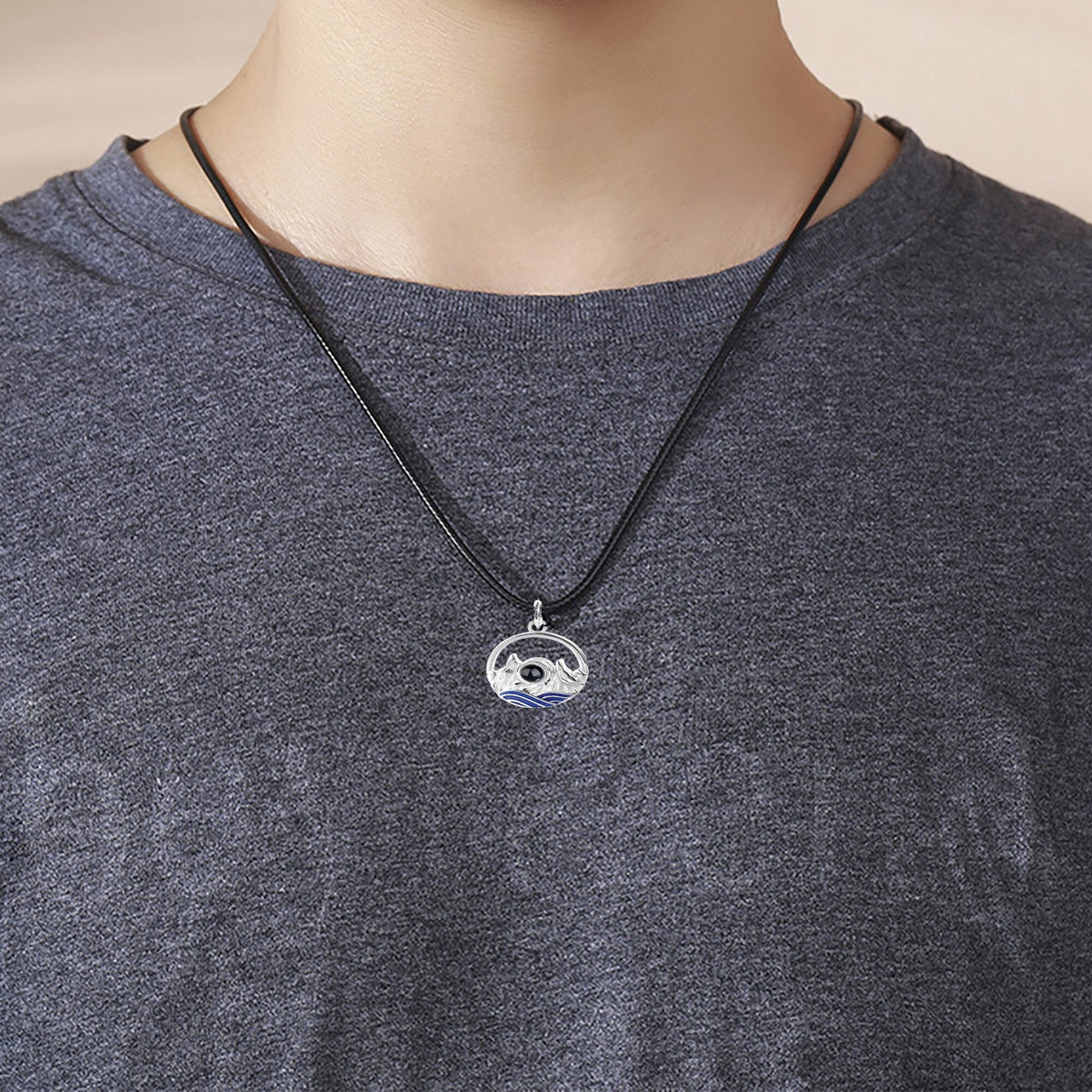 Couples who can customize photos Projection Necklace Pendant Jewelry For Lover Girlfriend - MERGE.DAY.1.FREESTYLE