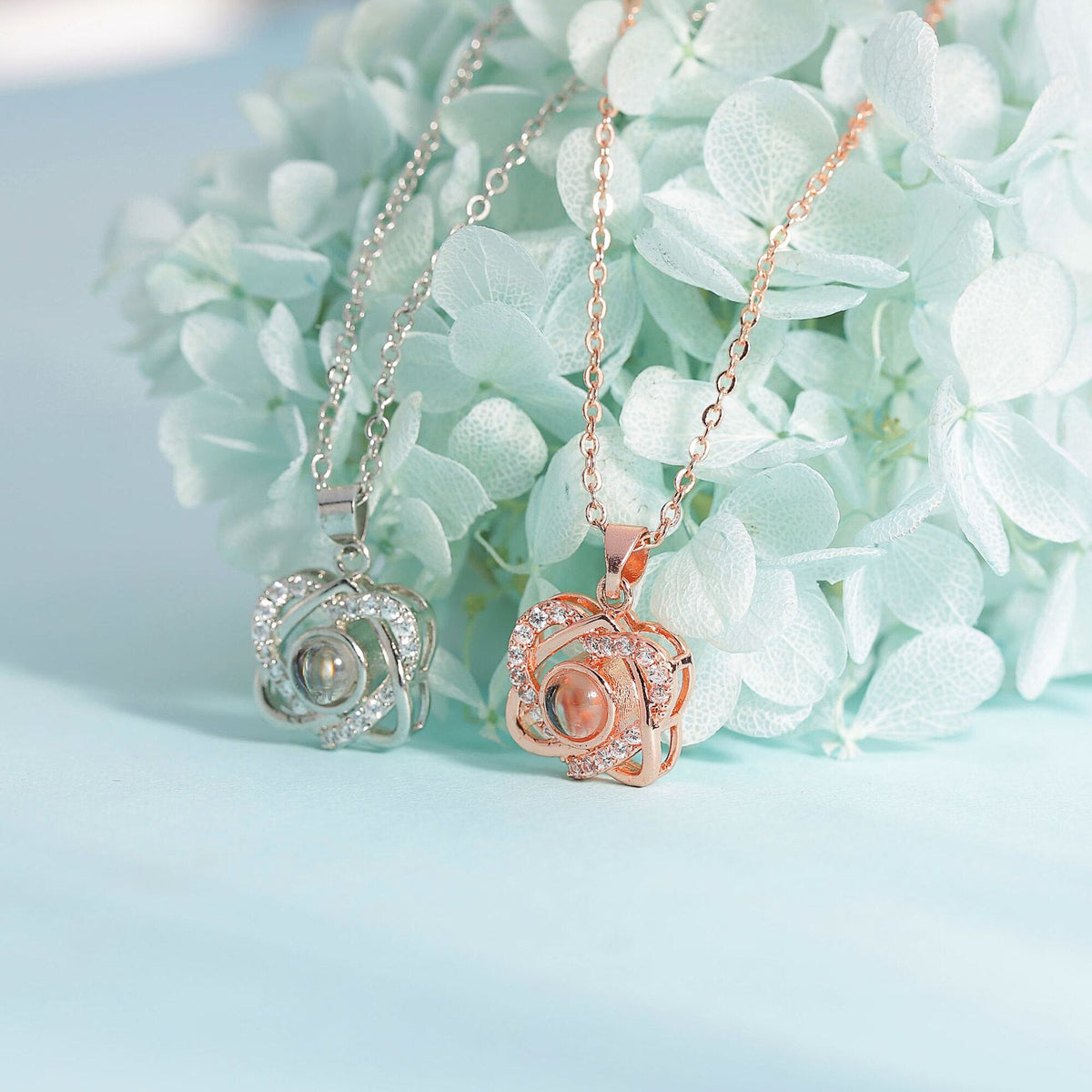 Customized photo projectionNecklace Heart Pendant Wedding Romantic Memory Projection Necklace - MERGE.DAY.1.FREESTYLE