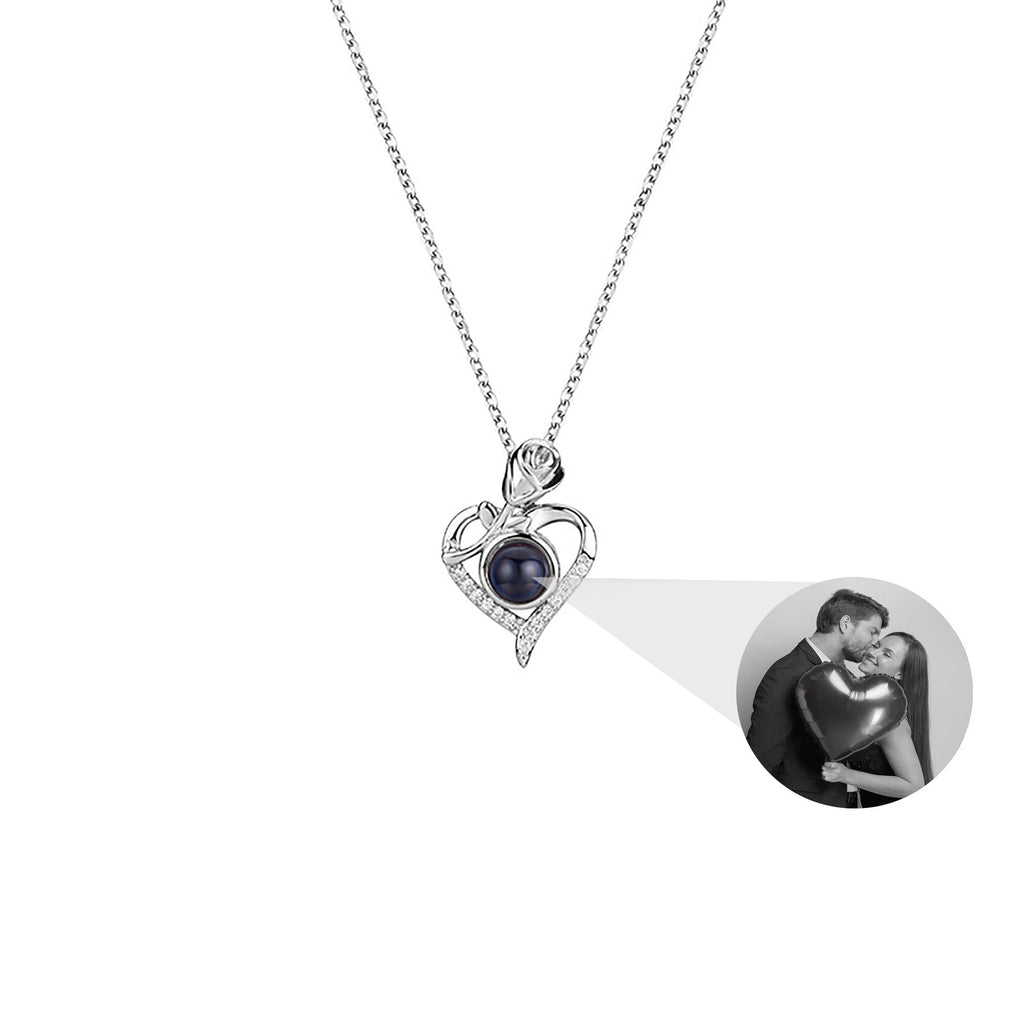 Love Rose with Customized PhotosProjection Necklace Pendant Jewelry For Lover Girlfriend - MERGE.DAY.1.FREESTYLE
