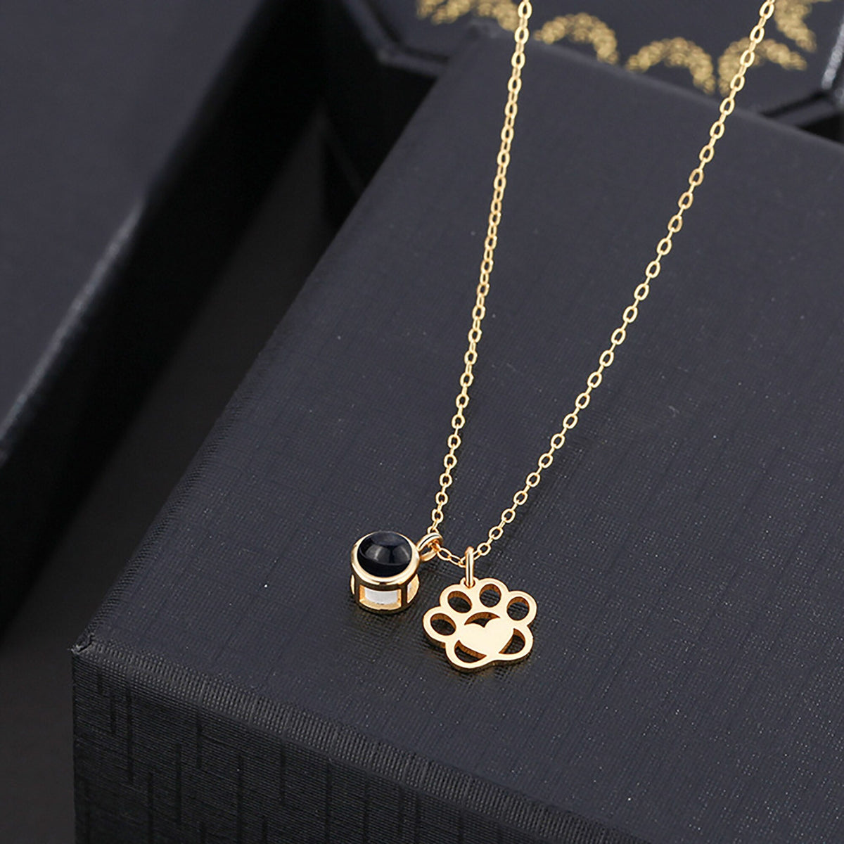 Customized Photo Dog Paws Projection Necklace Pendant Jewelry For Lover Girlfriend - MERGE.DAY.1.FREESTYLE