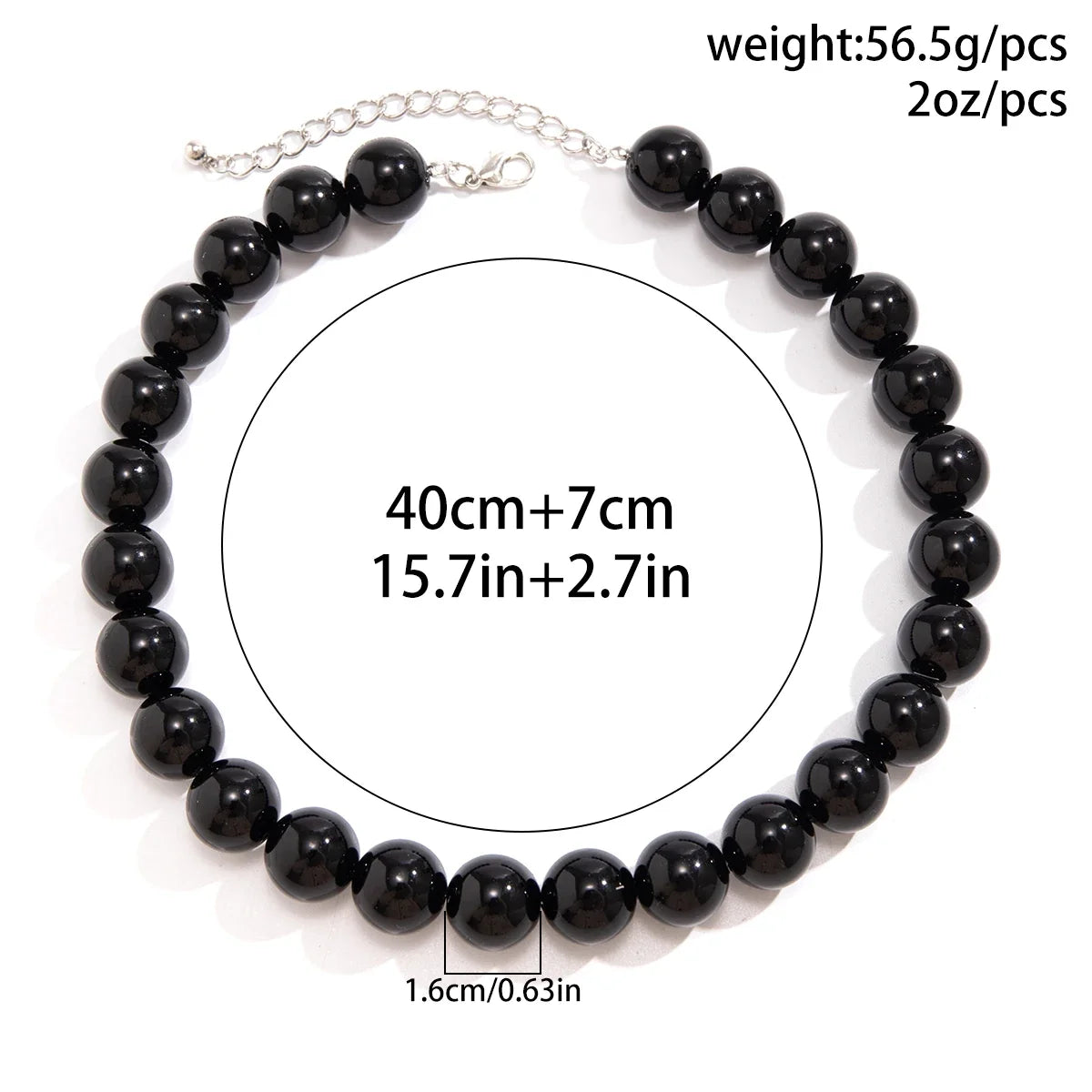 black bead necklace - MERGE.DAY.1.FREESTYLE