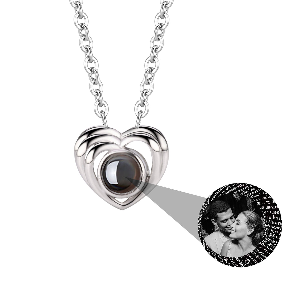 Customized photo necklace Projection Necklace Pendant For Lover Girlfriend - MERGE.DAY.1.FREESTYLE