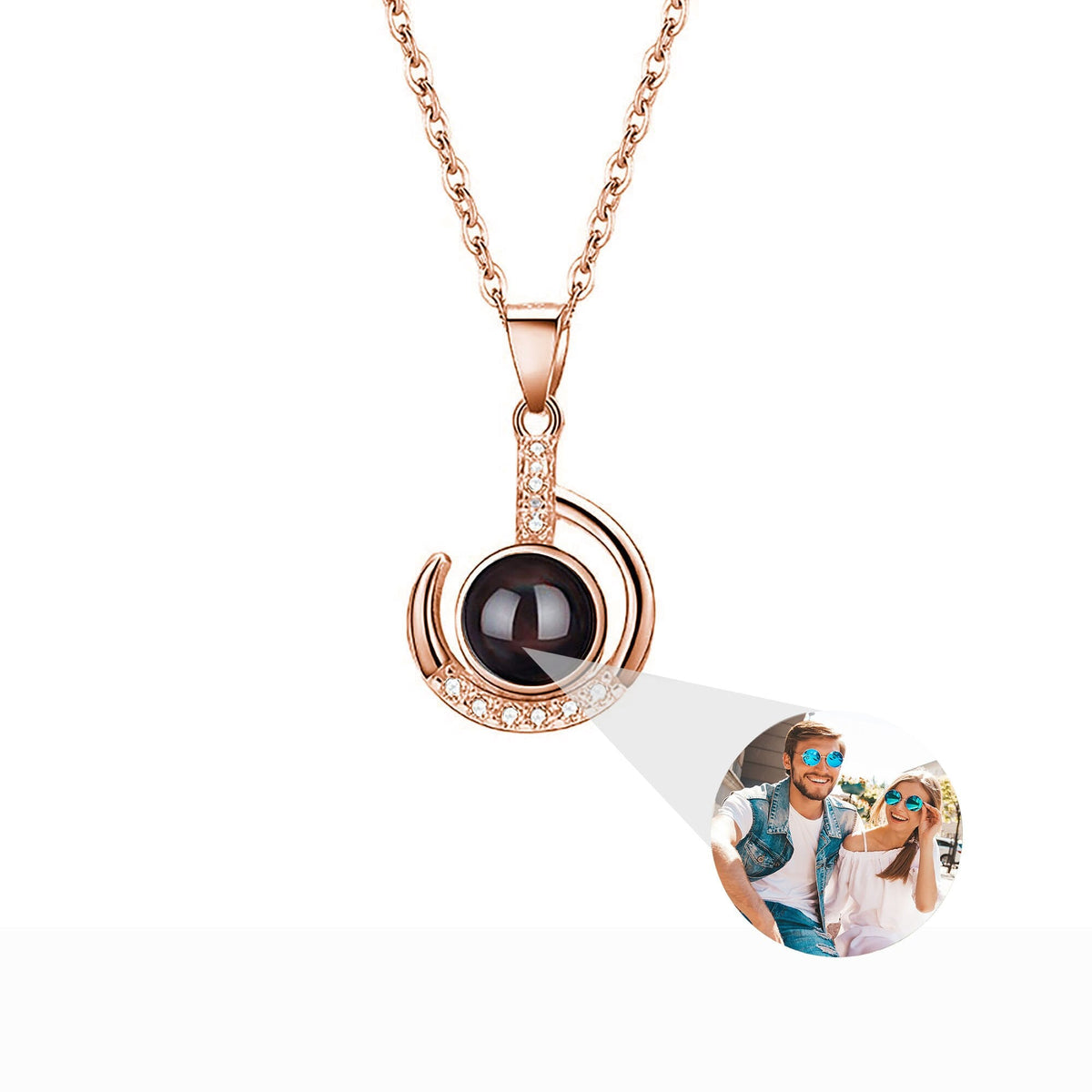 Customizable photo Silver 925 Necklace 100 Languages I Love You Projection Pendant - MERGE.DAY.1.FREESTYLE