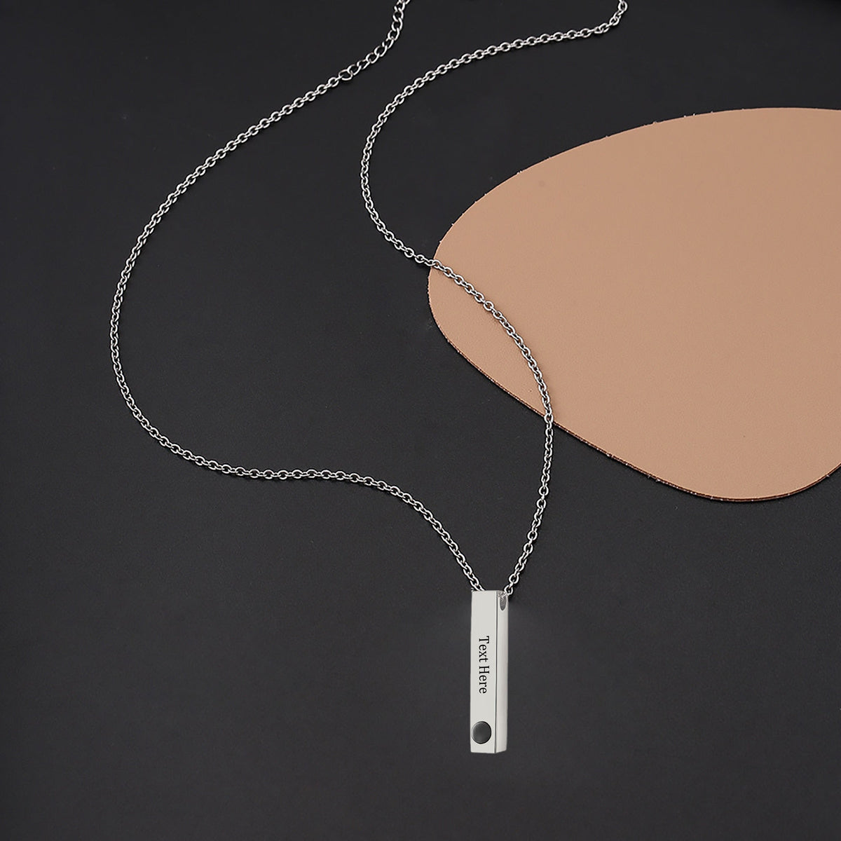Personalized Photo Projection Stereo Bar Necklace Creative Rectangle Pendant - MERGE.DAY.1.FREESTYLE