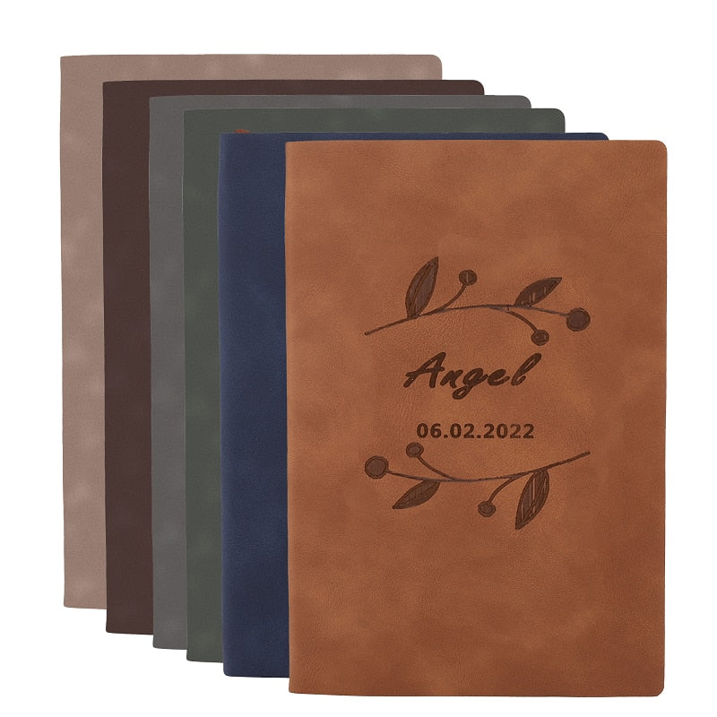 Customized DIY Leather Notebooks Soft Cover Business A5 Journals - MERGE.DAY.1.FREESTYLE