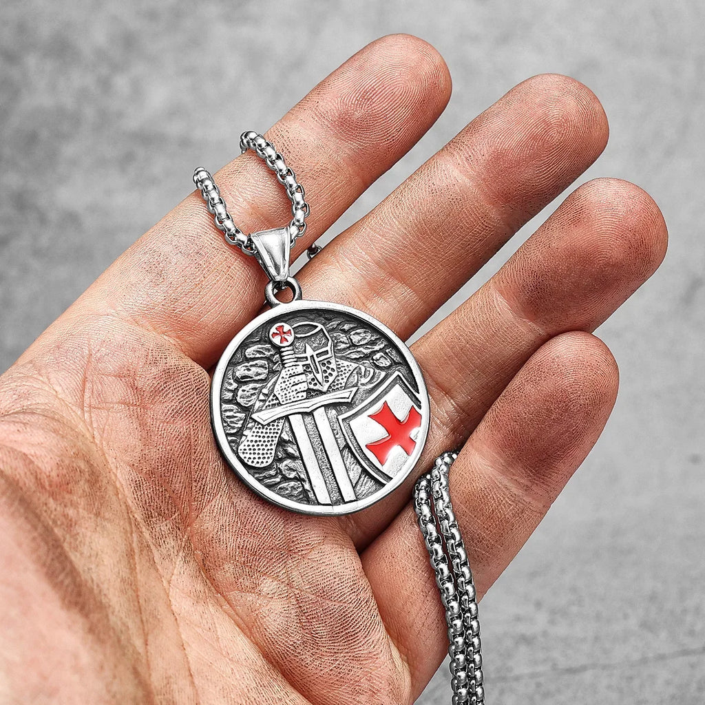 Red Crusade Paladin Necklaces Pendants - MERGE.DAY.1.FREESTYLE