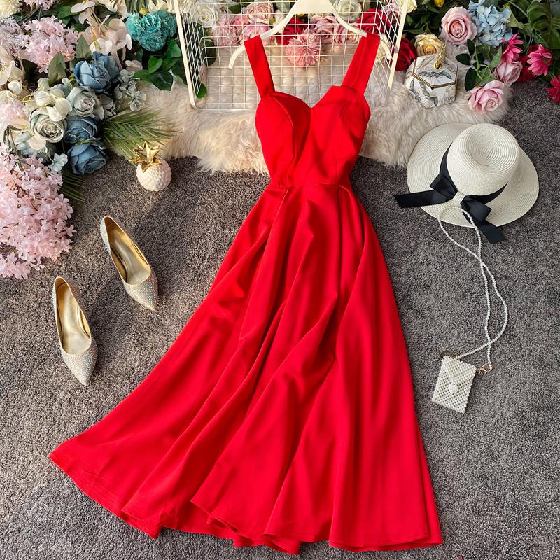 Vintage Long Dress Sexy Spaghetti Strap Backless Bandage Party Dress - MERGE.DAY.1.FREESTYLE